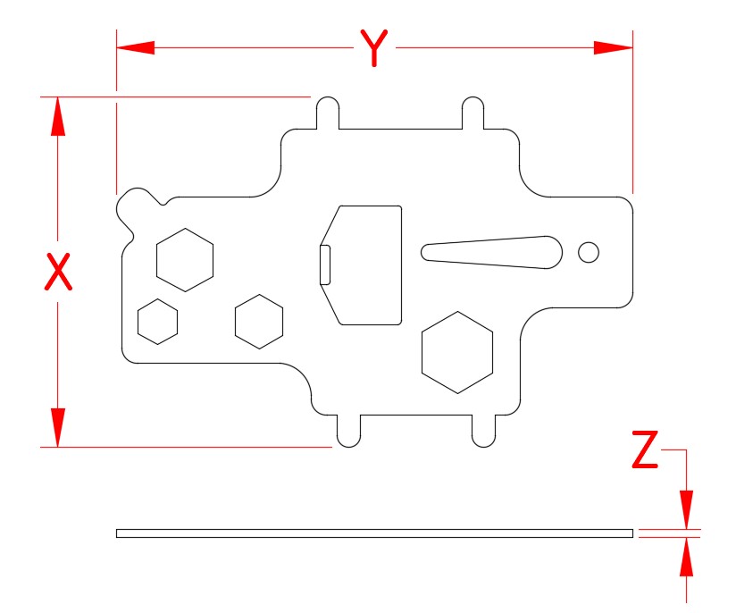 Stainless Steel Multi-Task Deck Key, S3925-0000-C, Line Drawing